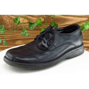 Unlisted Shoes Sz 10 M Black Derby Oxfords‎ Leather Men E000400